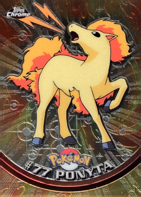 2000 Topps Chrome Pokemon T.V. Ponyta #77 TCG Card