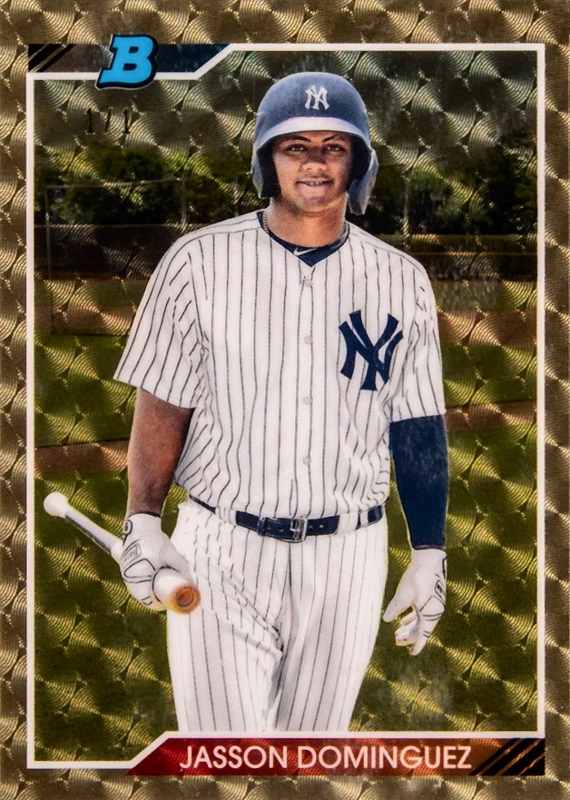 2020 Bowman Heritage Chrome Prospects Jasson Dominguez #JAS Baseball Card