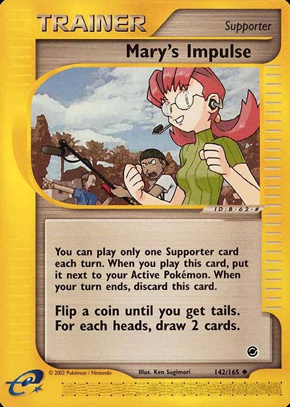 2002 Pokemon Expedition Mary's Impulse #142 TCG Card