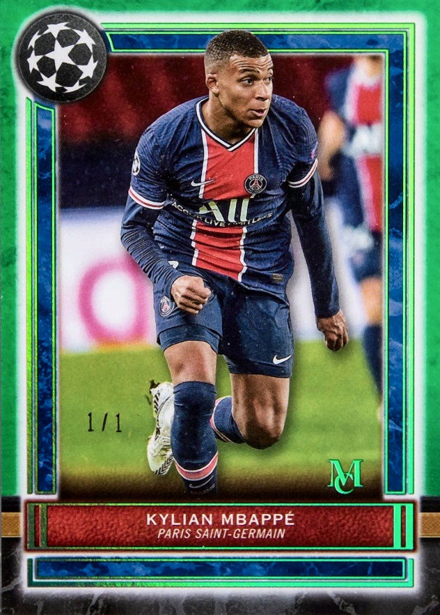 2020 Topps Museum Collection UCL Kylian Mbappe #75 Soccer Card