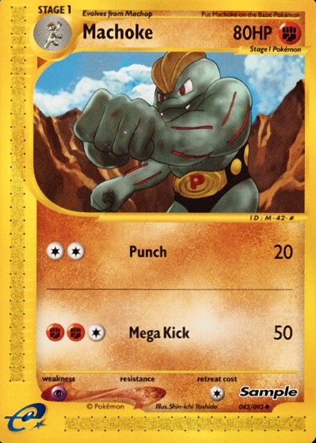 2002 Pokemon E-Card Sample Machoke #42 TCG Card