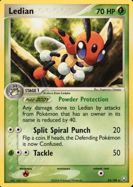 2004 Pokemon EX Team Rocket Returns Ledian #23 TCG Card