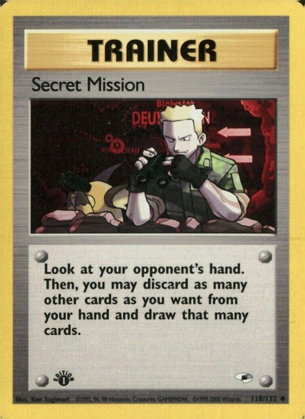 2000 Pokemon Gym Heroes  Secret Mission #118 TCG Card