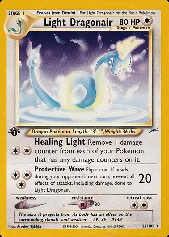 2002 Pokemon Neo Destiny  Light Dragonair #22 TCG Card