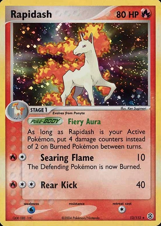 2004 Pokemon EX Fire Red & Leaf Green Rapidash-Holo #13 TCG Card