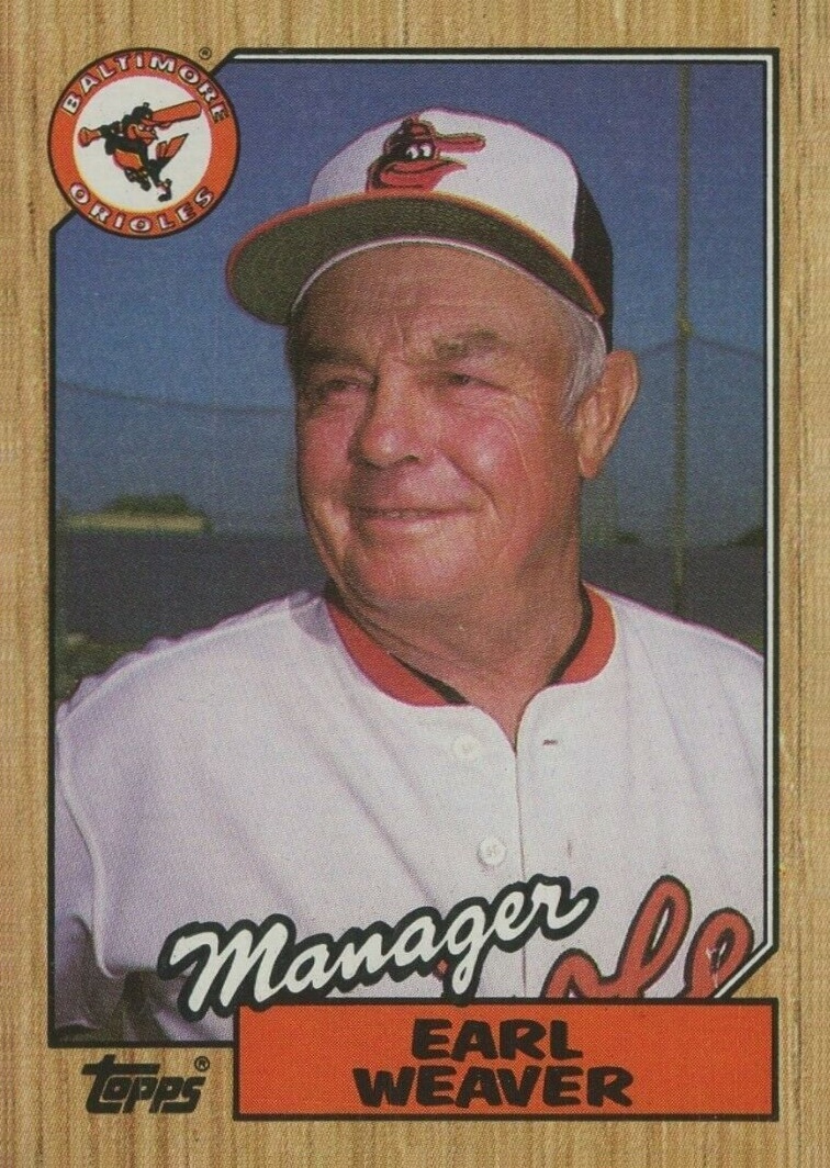 1987 Topps Earl Weaver #568 Baseball Card