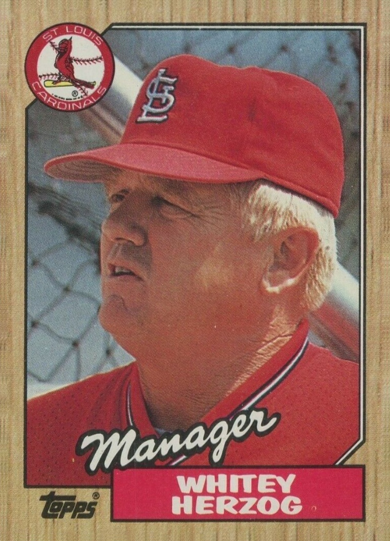 1987 Topps Whitey Herzog #243 Baseball Card