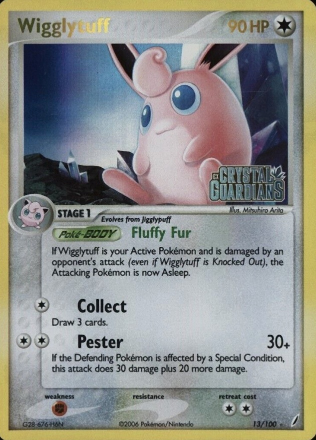 2006 Pokemon EX Crystal Guardians Wigglytuff-Reverse Foil #13 TCG Card