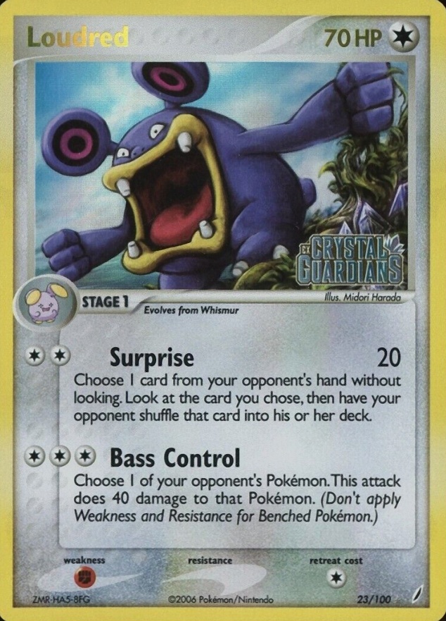 2006 Pokemon EX Crystal Guardians Loudred-Reverse Foil #23 TCG Card