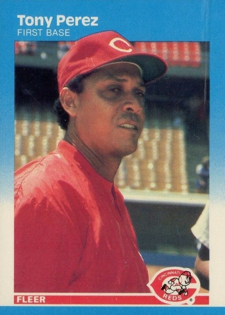 1987 Fleer Glossy Tony Perez #209 Baseball Card