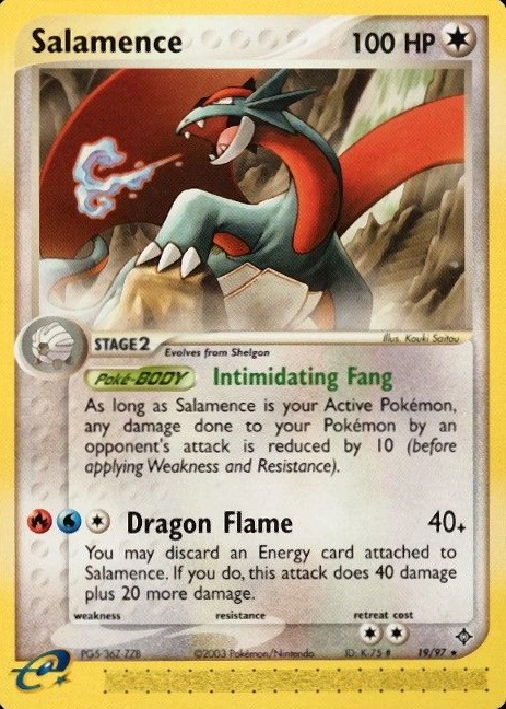 2003 Pokemon EX Dragon Salamence #19 TCG Card