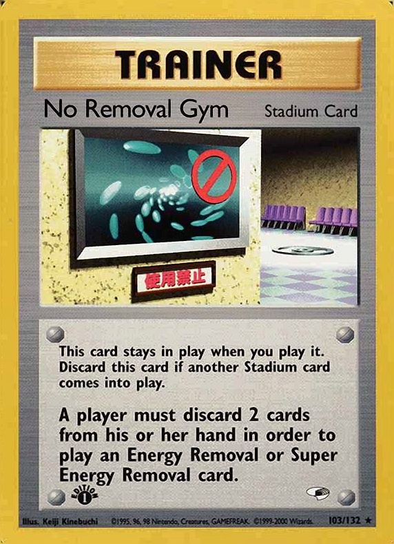 2000 Pokemon Gym Heroes  No Removal Gym #103 TCG Card