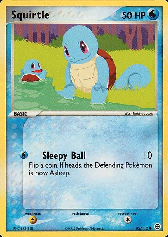 2004 Pokemon EX Fire Red & Leaf Green Squirtle #82 TCG Card