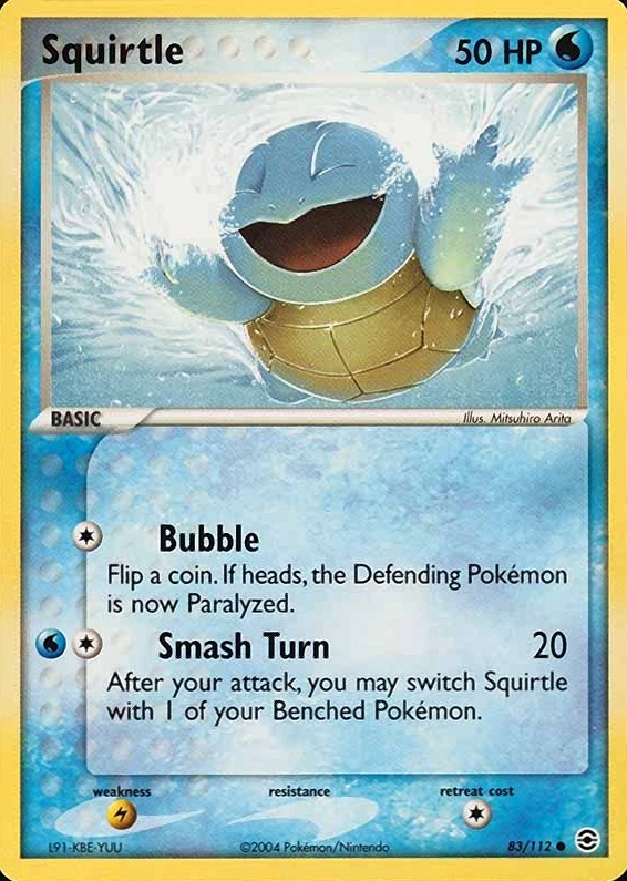 2004 Pokemon EX Fire Red & Leaf Green Squirtle #83 TCG Card