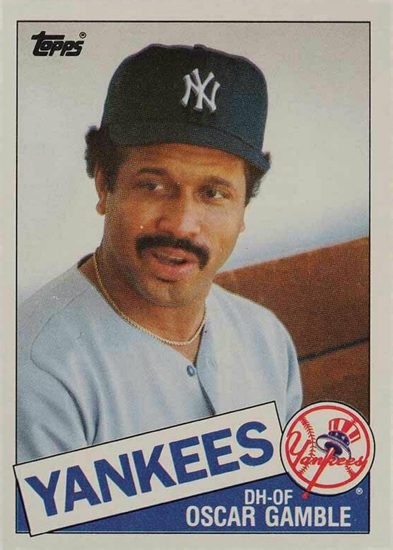1985 Topps Oscar Gamble #724 Baseball Card