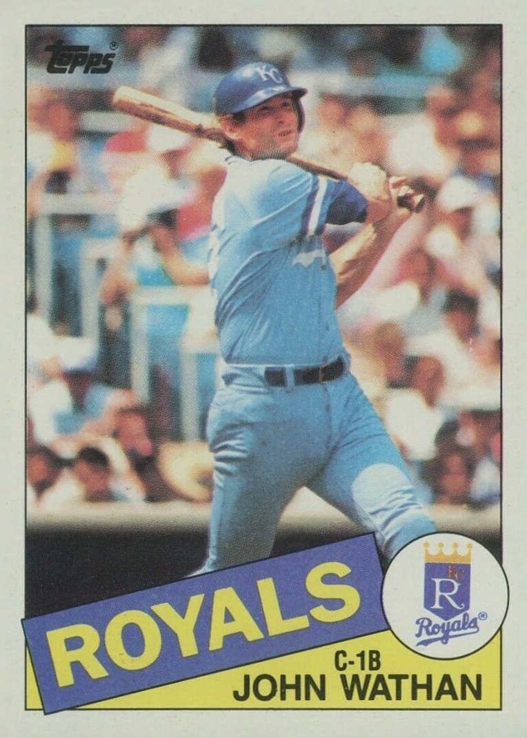 1985 Topps John Wathan #308 Baseball Card