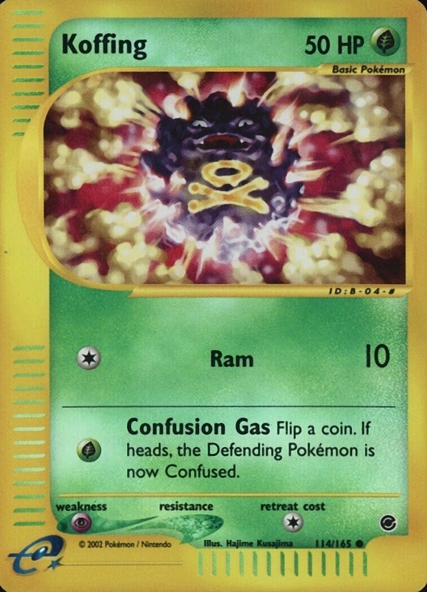 2002 Pokemon Expedition Koffing-Reverse Foil #114 TCG Card