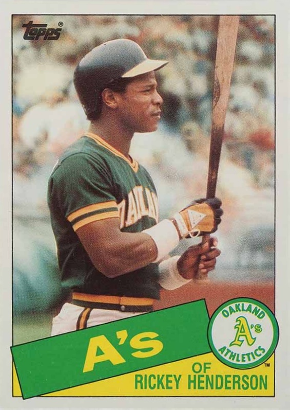 1985 Topps Rickey Henderson #115 Baseball Card