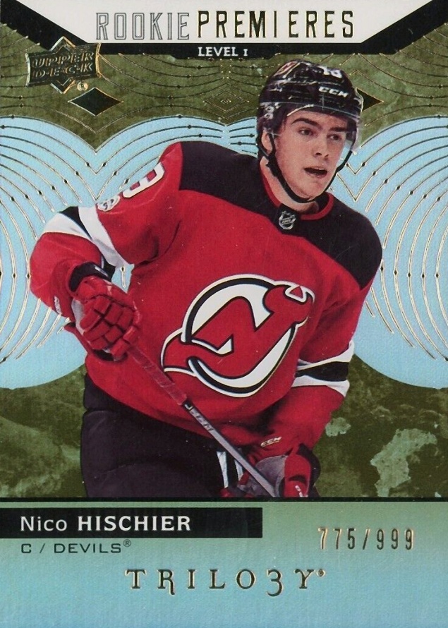 Nico Hischier Signed 2018 Leaf #GUA-NH1 New Jersey Devils Hockey Card PSA/DNA