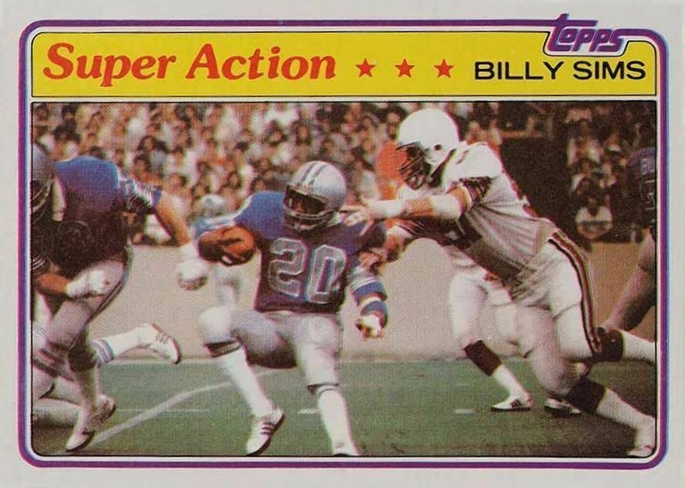 1981 Topps Billy Sims #473 Football Card