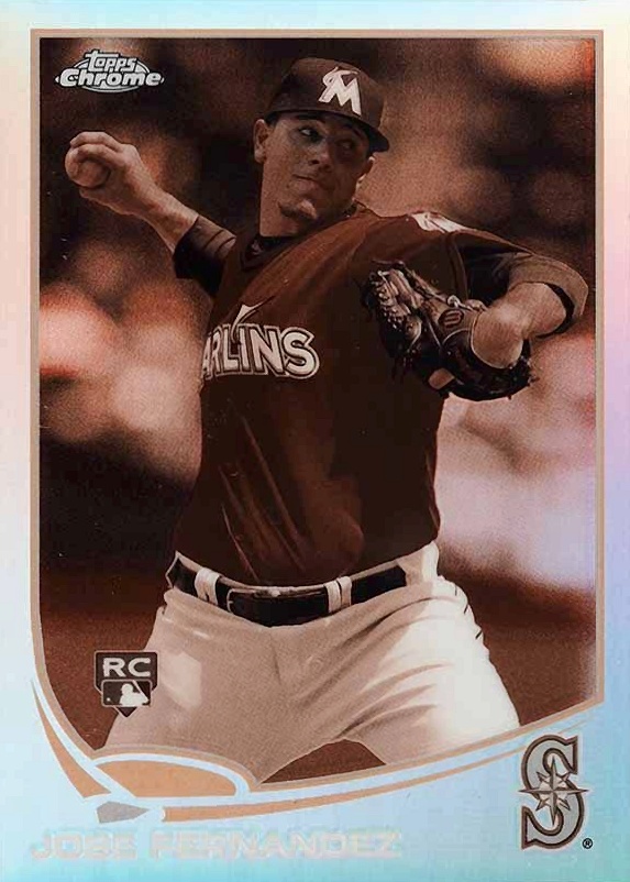 2013 Topps Chrome Jose Fernandez #32 Baseball Card