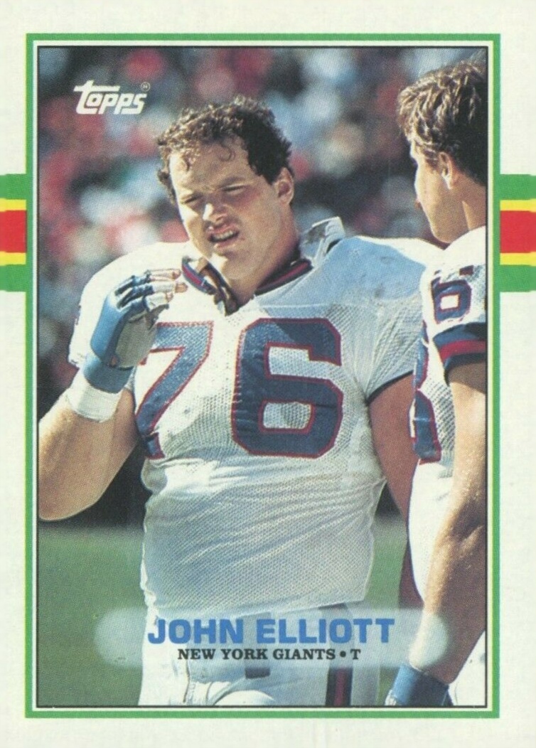 1989 Topps Jumbo Elliott #179 Football Card
