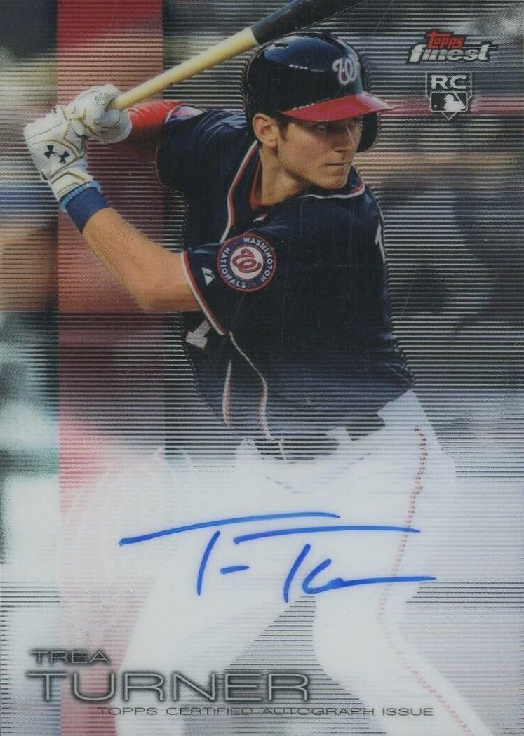 2016 Finest Autographs Trea Turner #FA-TT Baseball Card