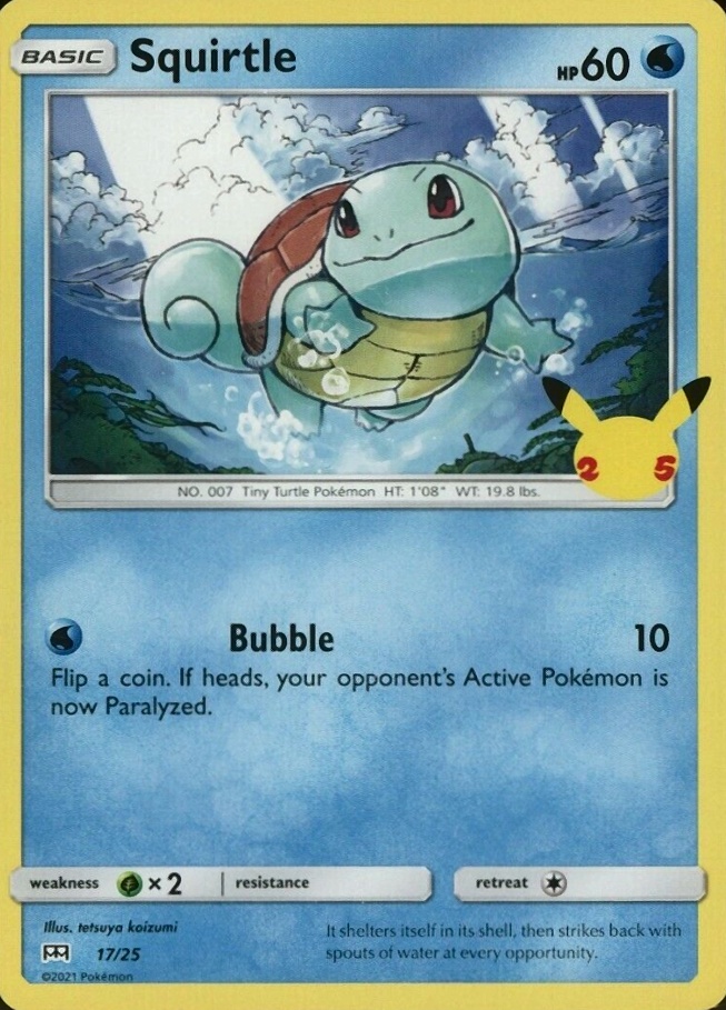 2021 Pokemon Mcdonald's Collection Squirtle #17 TCG Card