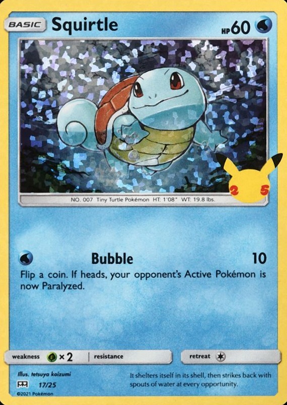 2021 Pokemon Mcdonald's Collection Squirtle-Holo #17 TCG Card