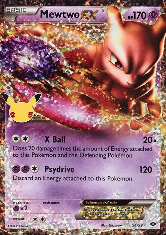 2021 Pokemon Celebrations Classic Collection Mewtwo EX #54 TCG Card
