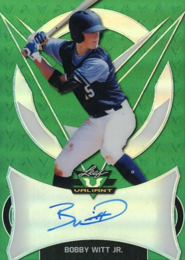 2019 Leaf Valiant Autographs  Bobby Witt Jr. #BABWJ Baseball Card