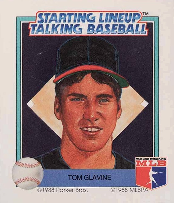 1988 Starting Line Up Talking Baseball Team Set Tom Glavine # Baseball Card