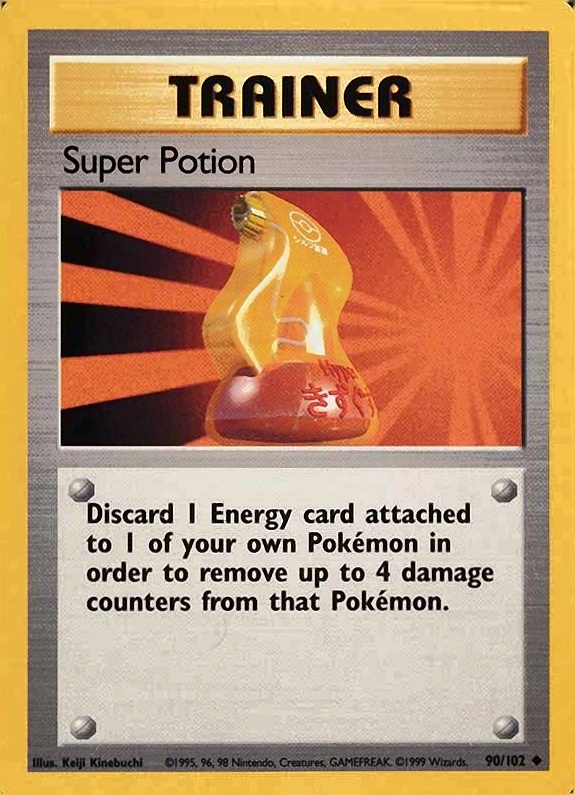 1999 Pokemon Game Super Potion #90 TCG Card