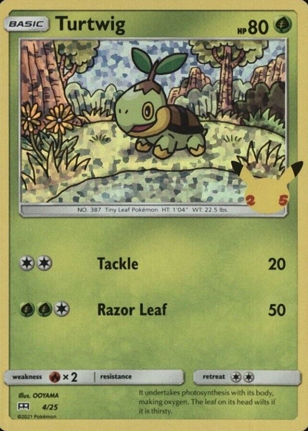 2021 Pokemon Mcdonald's Collection Turtwig-Holo #4 TCG Card