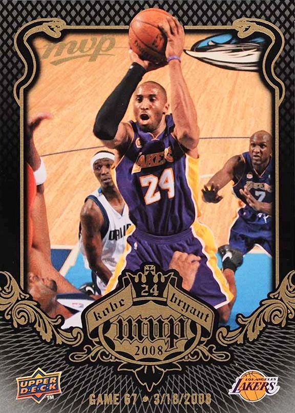 2008 Upper Deck MVP Kobe MVP Kobe Bryant #67 Basketball Card