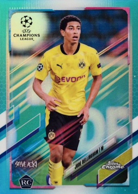 2020 Topps Chrome X Steve Aoki UEFA Champions League Neon Future Jude Bellingham #68 Soccer Card