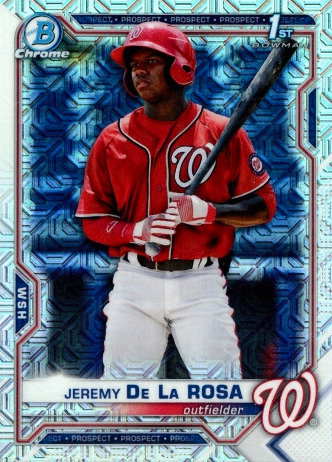 2021 Bowman Mega Box Chrome Jeremy de La Rosa #BCP25 Baseball Card