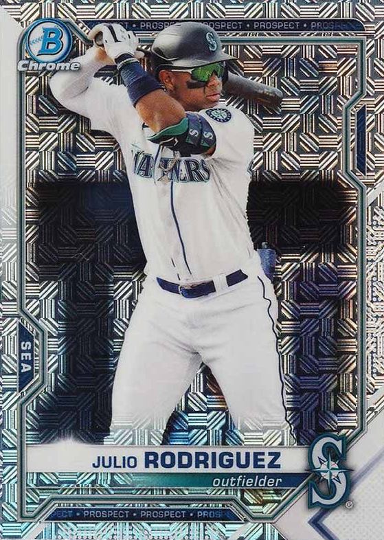 2021 Bowman Mega Box Chrome Julio Rodriguez #BCP86 Baseball Card