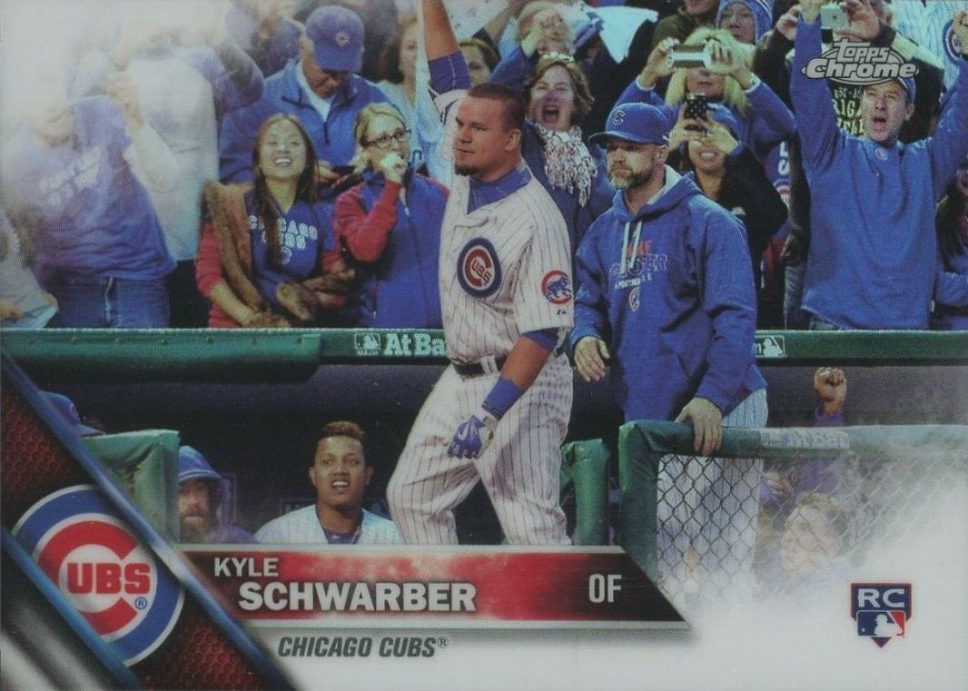 2016 Topps Chrome Kyle Schwarber #166 Baseball Card