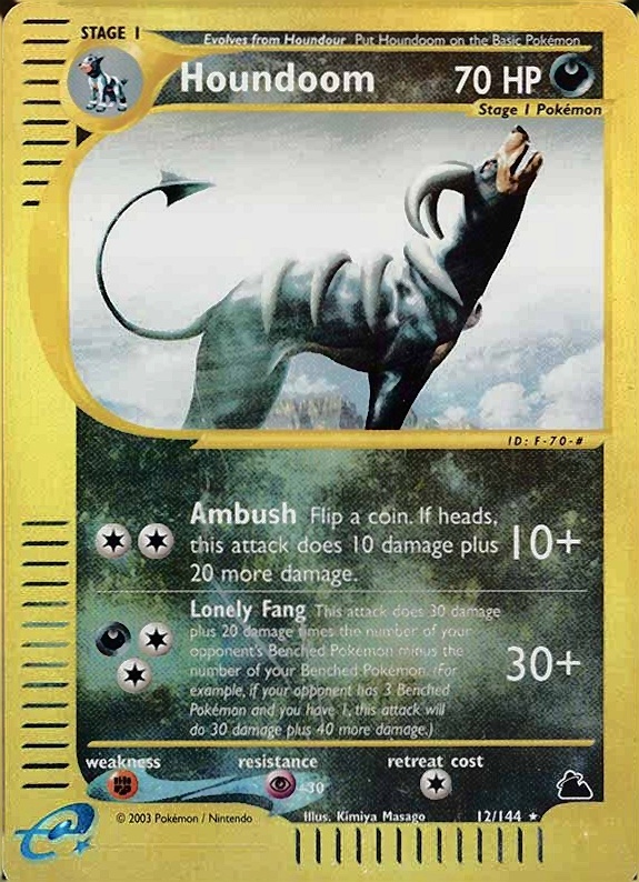 2003 Pokemon Skyridge Houndoom-Reverse Foil #12 TCG Card
