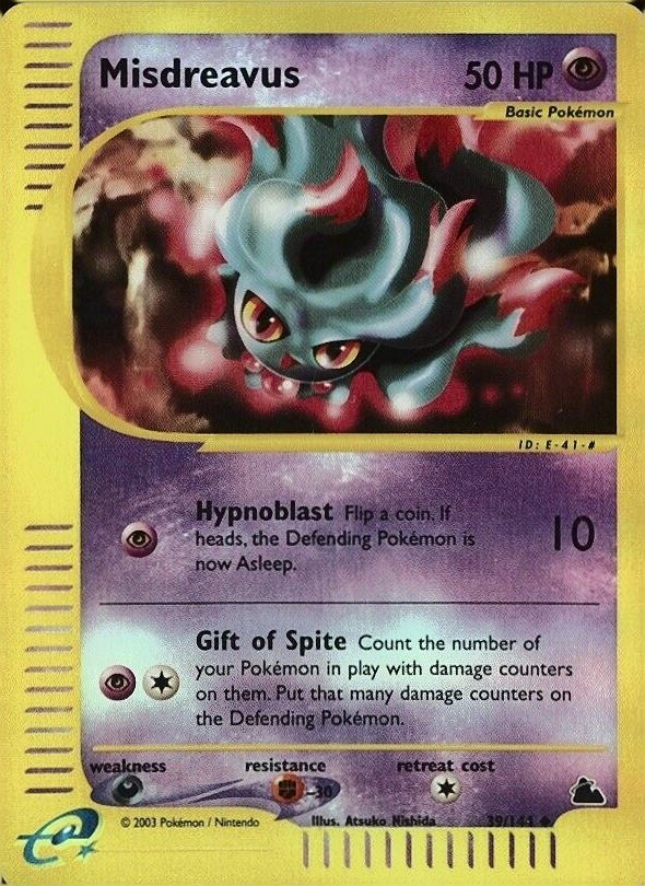 2003 Pokemon Skyridge Misdreavus-Reverse Foil #39 TCG Card