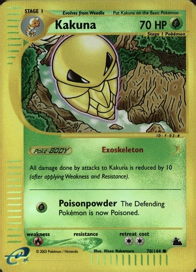 2003 Pokemon Skyridge Kakuna-Reverse Foil #70 TCG Card