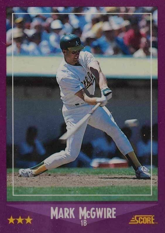 1988 Score Glossy Mark McGwire #5 Baseball Card
