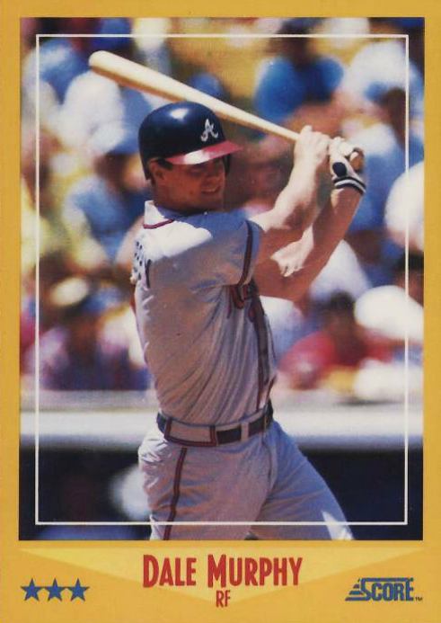 1988 Score Glossy Dale Murphy #450 Baseball Card