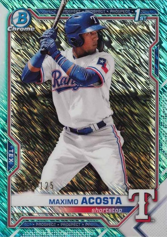 2021 Bowman Chrome Prospects Maximo Acosta #BCP7 Baseball Card