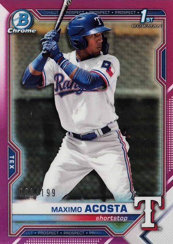 2021 Bowman Chrome Prospects Maximo Acosta #BCP7 Baseball Card