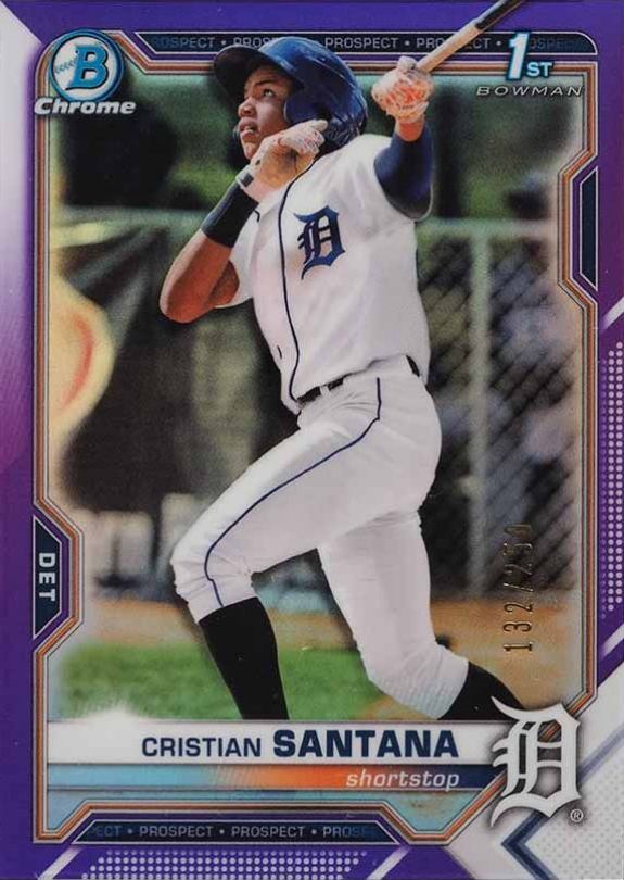 2021 Bowman Chrome Prospects Cristian Santana #BCP186 Baseball Card