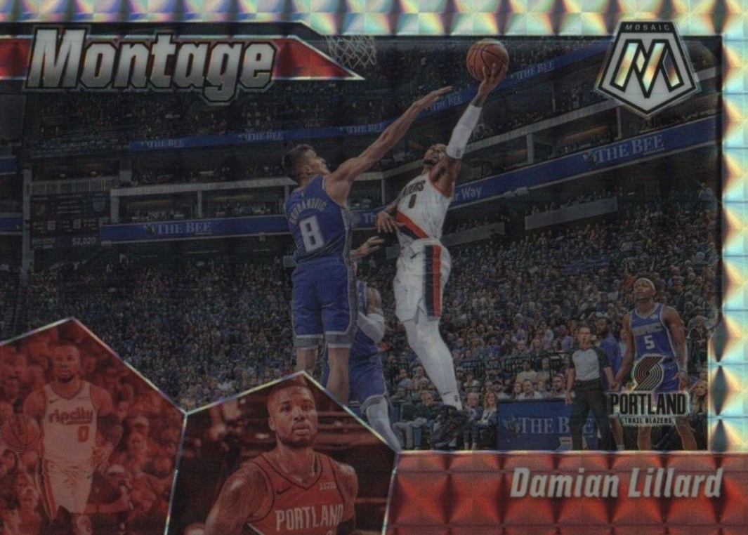 2019 Panini Mosaic Montage Damian Lillard #1 Basketball Card