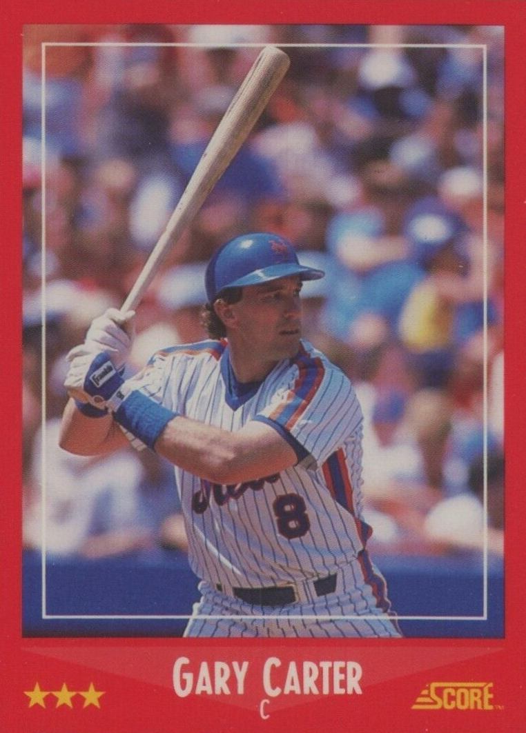 1988 Score Glossy Gary Carter #325 Baseball Card