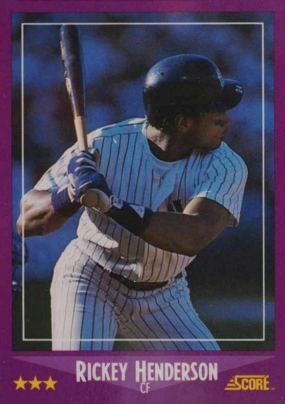 1988 Score Glossy Rickey Henderson #13 Baseball Card